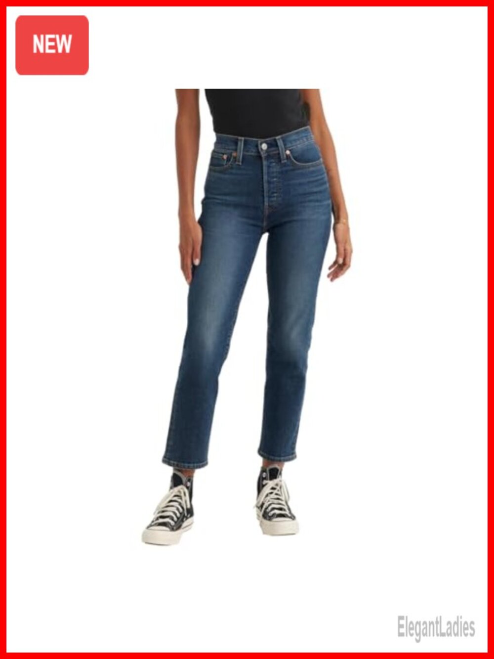 High Rise Straight Leg Stretch Jeans